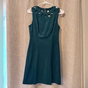 Emerald Green Boutique Velvet Dress